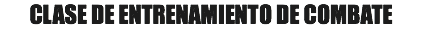 CLASE DE ENTRENAMIENTO DE COMBATE